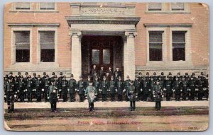 K44/ Bridgeport Connecticut Postcard c1910 Police Department Policemen 373