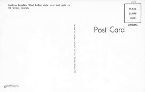 Cooking Lobsters West Indian Style Virgin Islands Postcard
