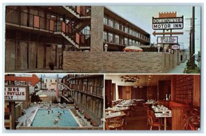 c1970's Downtowner Motor Inn Springfield Illinois IL Multiview Vintage Postcard