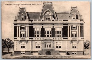 Vtg Enid Oklahoma OK Garfield County Court House 1910s View Old Postcard