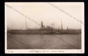 UC048 - Union Castle Liner - Dover Castle - postcard