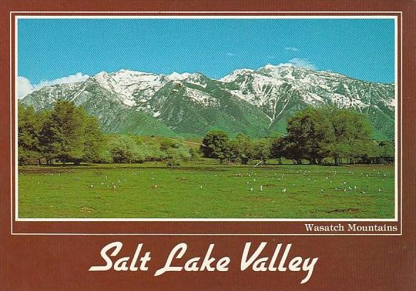Utah Salt Lake Valley Wasatch Mountains | United States - Utah - Salt Lake  City, Postcard / HipPostcard