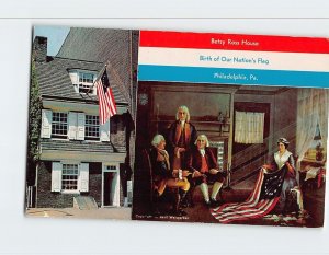 Postcard Betsy Ross House, Birth of Our Nation's Flag, Philadelphia, PA