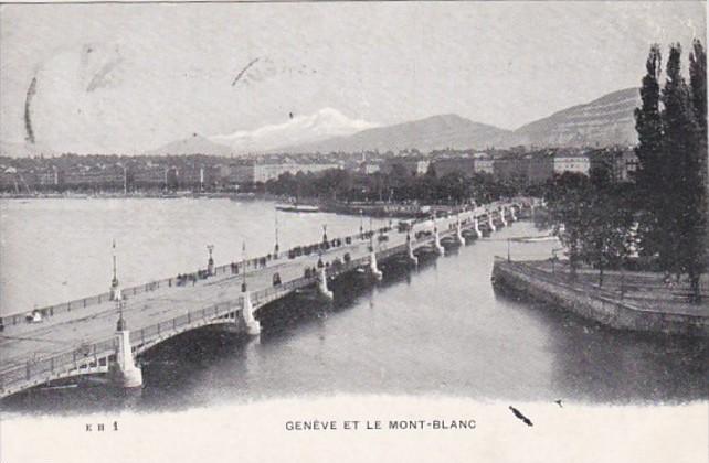 Switzerland Geneve et le Mont-Blanc 1906