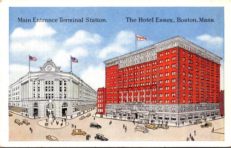 Massachusetts Boston Hotel Essex and Terminal Station Main Entrance