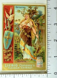 1880's Historical Female Rulers Cleopatra Liebig Victorian 6 Trade Card Set K70 