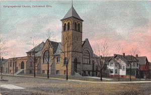 D58/ Collinwood Ohio Postcard c1910 Congregational Church Building