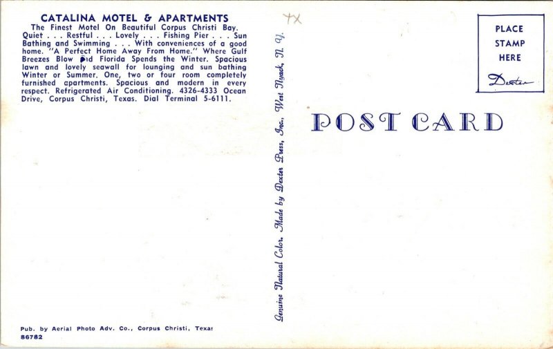 Postcard Catalina Motel and Apartments in Corpus Christi, Texas~137441