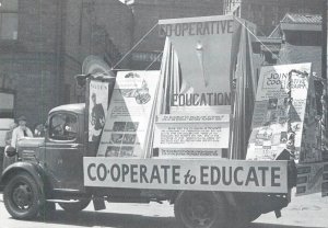 Rochdale Pioneers Event Barnsley British Co-operative Society advertising float