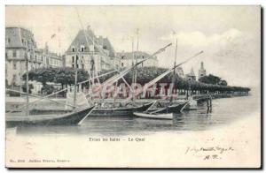 Evian les Bains - Le Quai - Old Postcard