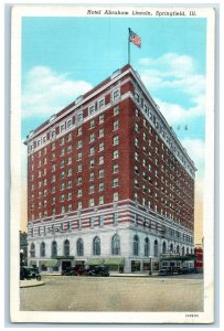 1950 Hotel Abraham Lincoln Exterior Roadside Springfield Illinois IL Postcard