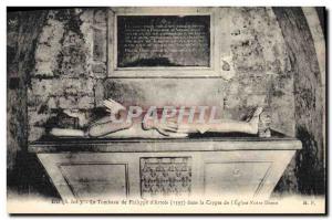 Old Postcard Eu Tomb of Philippe & # 39Artois in the crypt of Our Lady & # 39...