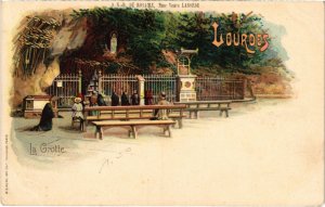 CPA AK LITHO LOURDES - La Grotte (987754)