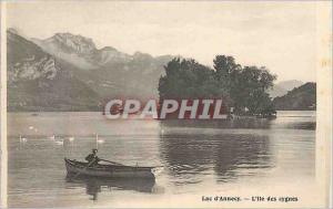 Old Postcard Lake Annecy The Swan Island