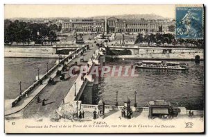 Old Postcard Panorama Du Pont Paris And The Place De La Concorde Vue Prize of...