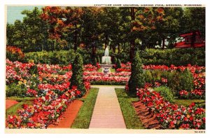 Postcard FOUNTAIN SCENE Kenosha Wisconsin WI AS6814