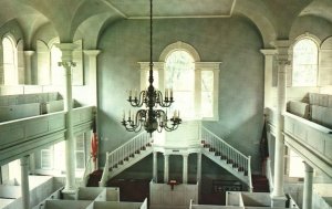 Vintage Postcard Interior Old First Church Cemetery Bennington Vermont VT