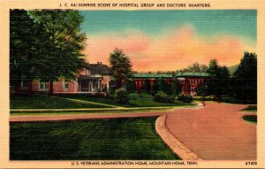Sunrise Scene Hospital Group Doctors Quarters US Vet Admin Home Postcard UNP VTG 