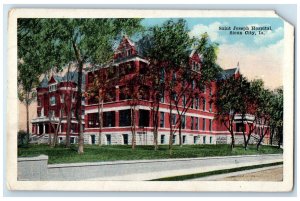 c1920s Saint Joseph Hospital Exterior Sioux City Iowa IA Unposted Trees Postcard