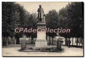 Old Postcard Vitry Le Francois Royer Collard Statue