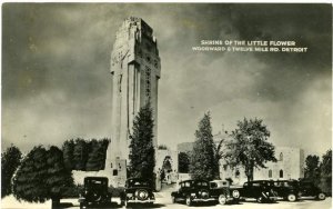 RPPC Shrine of Little Flower Woodward Ave Royal Oak Detroit MI Michigan pm 1938