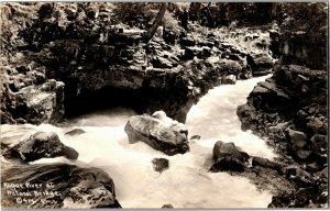 RPPC Rogue River at Natural Bridge OR Vintage Postcard S35