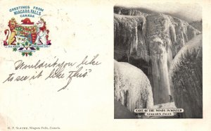 Vintage Postcard 1903 Cave Of The Winds Attraction Winter Niagara Falls Canada