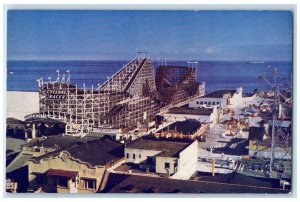 c1960's Cyclone Racer And Amusement Zone Pacific Setting Long Beach CA Postcard