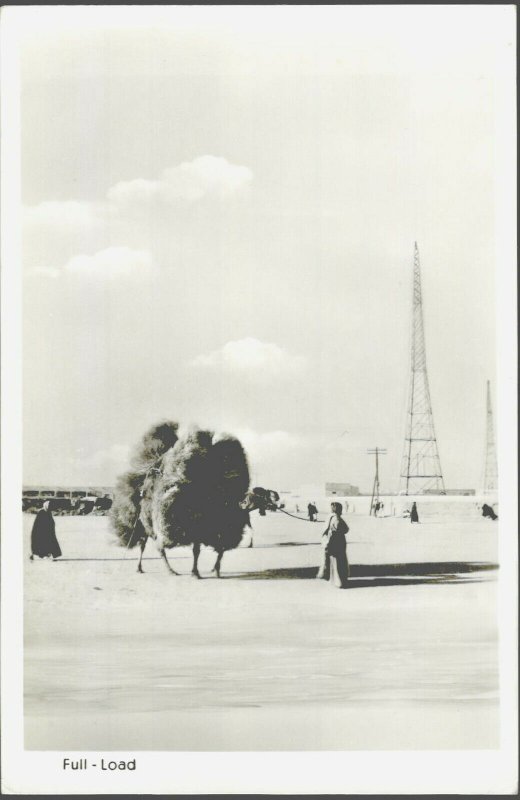 P3799 libia loaded camel types ethnics folk costumes RPPC