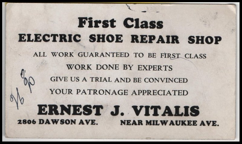 ad blotter: Chicago shoe repair shop