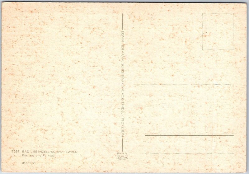 CONTINENTAL SIZE POSTCARD BAD LIEBENZELL GERMANY  #1x45