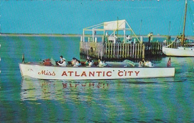 New Jersey Atlantic City Miss Atlantic Passenger Speed Boat 1967