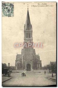 Old Postcard The Paris Church St Lambert