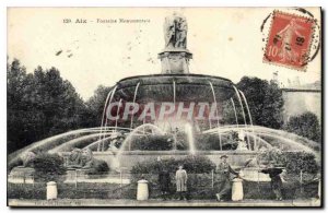 Postcard Old Aix Monumental Fountain