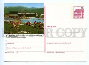 520108 1986 Germany Denzlingen swimming pool old postal Postal Stationery