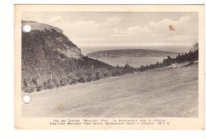 Bonaventure Island From Mountain View Cabins, Perce, Quebec, Vintage Postcard