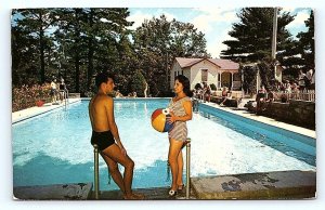 PURLING, NY ~ Catskills ~DELLWOOD HOTEL Pool 1966  Greene County  Postcard