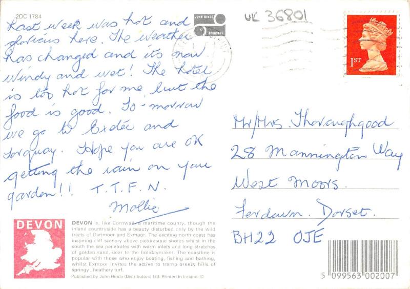 uk36801 greetings from east devon uk lot 8 uk