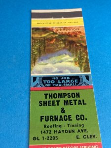 Vintage Matchbook Cover - THOMPSON SHEET METAL Cleveland Ohio MB160
