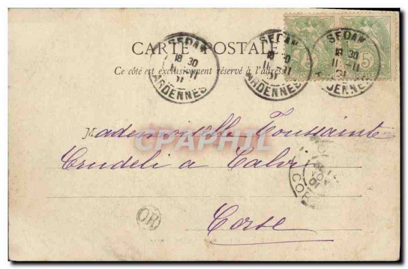 Old Postcard Bank Caisse d & # 39Epargne Temple Sedan