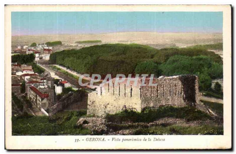 Postcard Old Gerona Vista Panoramica de la Dehesa