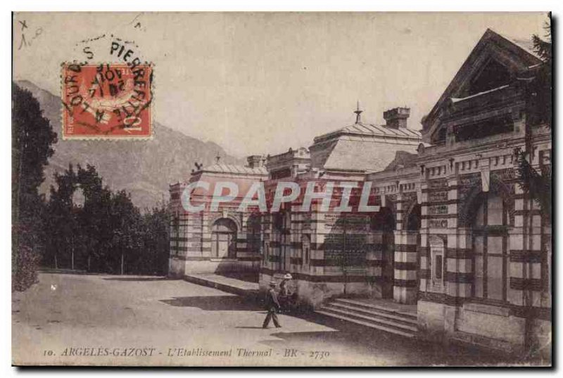 Old Postcard Argeles Gazost Spa Establishment