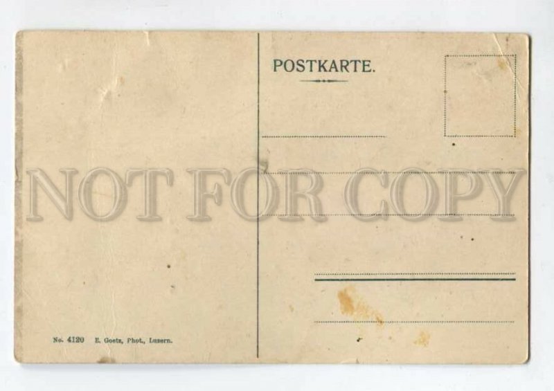 3093198 SWITZERLAND MAP Der Vierwaldstatter see Vintage PC