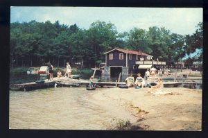 Alton Bay, New Hampshire/NH Postcard, Sandy Point Beach On Lake Winnipesaukee