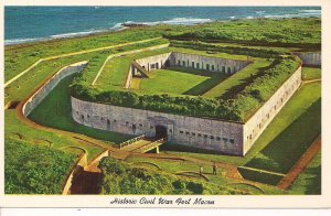 Fort Macon NC, Civil War Fort, Union, Military History, Teich Chrome, 1970