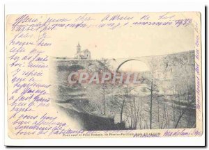 Old Postcard Pont Neuf and Roman stone bridge Perthuis near avallon