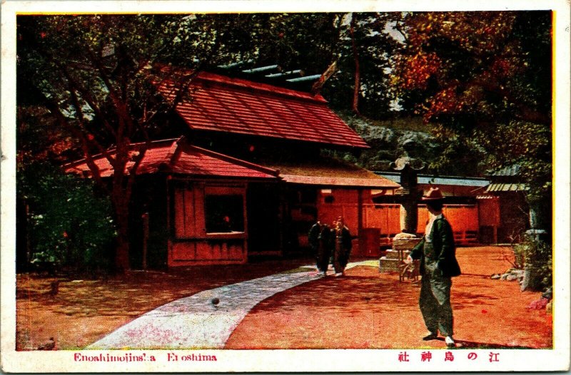 Enoshima Shrine God of Benten Japan UNP Unused 1920s WB Postcard