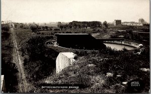 c1917 MAURICE ANTONY REAL PHOTO POSTCARD WWI BATTERIE DEUTSCHLAND BREEDENE 14-53