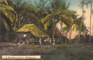 A Southern Home,  Philippines,  Hand-Colored-style, Old Postcard