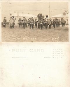 U.S. ARMY MILITARY MUSIC BAND WWI REAL PHOTO POSTCARD ANTIQUE RPPC